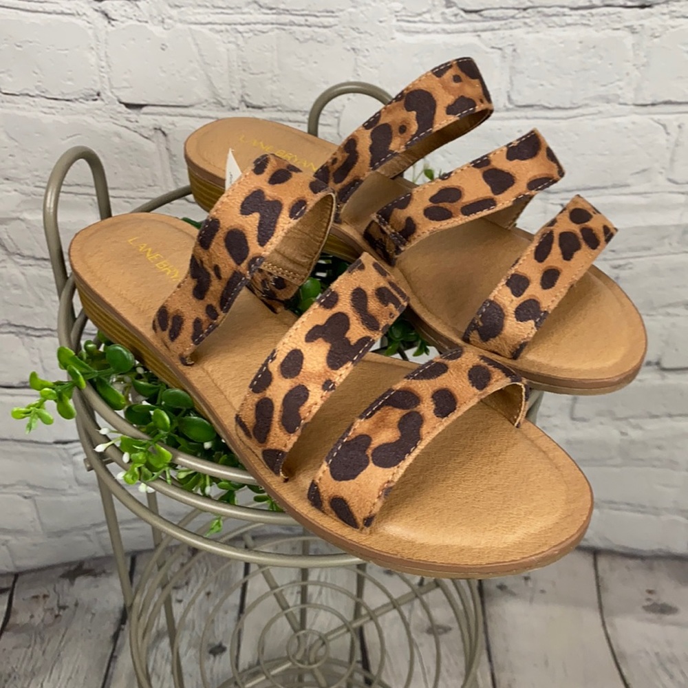 Lane Bryant Animal Print Three strap Sandals